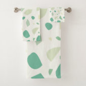 Grünes Terrazzo Badhandtuch Set (Insitu)