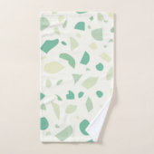 Grünes Terrazzo Badhandtuch Set (Handtuch)