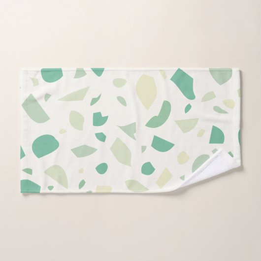 Grünes Terrazzo Badhandtuch Set (Handtuch)