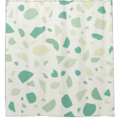 Grünes Terrazzo Duschvorhang (Vorderseite)