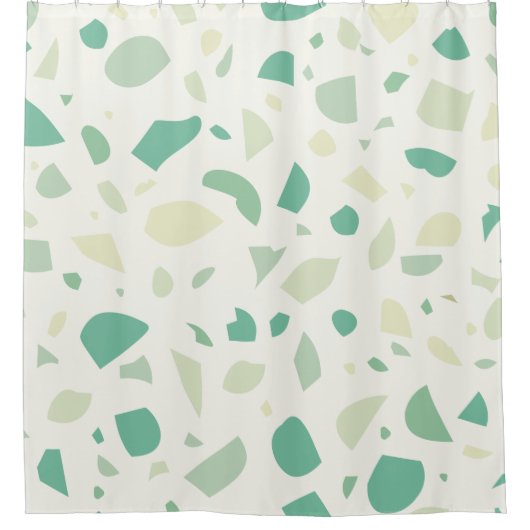Grünes Terrazzo Duschvorhang (Vorderseite)