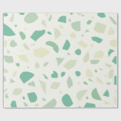 Grünes Terrazzo Geschenkpapier (Flach)