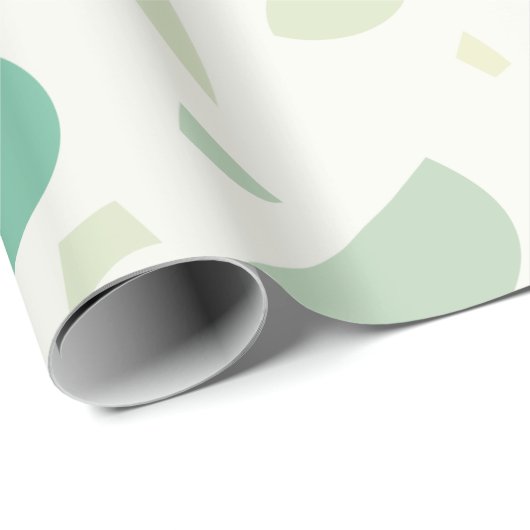 Grünes Terrazzo Geschenkpapier (Rolleneckpunkt)