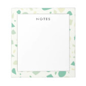 Grünes Terrazzo Notizblock (Vorderseite)