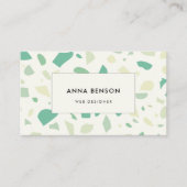 Grünes Terrazzo Visitenkarte (Vorderseite)