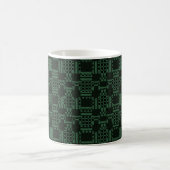Grünes texturiertes Quadrat Kaffeetasse (Mittel)