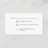 Grünes Thema Hochzeit RSVP-Karte Begleitkarte (Rückseite)