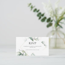 Grünes Thema Hochzeit RSVP-Karte