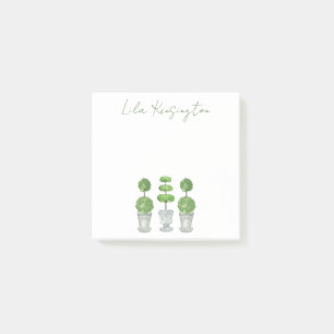 Grünes Thema Wasserfarbe Post-it Klebezettel