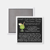 Grünes Thesen Magnet (Vorderseite/Rückseite)