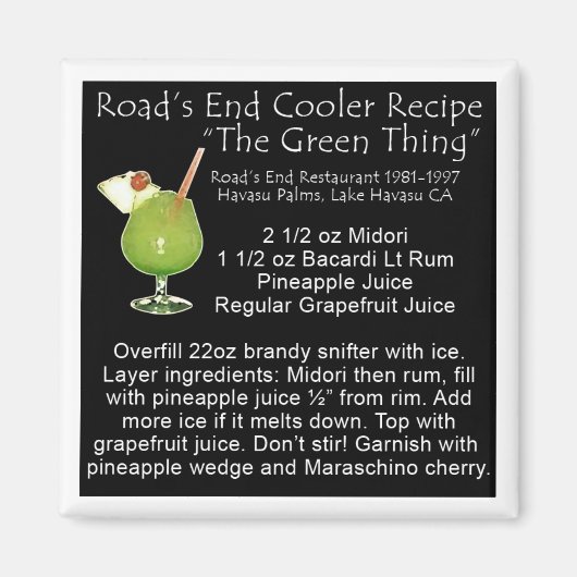 Grünes Thesen Magnet (Vorne)