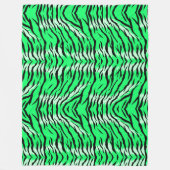 Grünes Tiger-Tierhaut-Musterdesign Fleecedecke (Vorderseite)