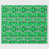 Grünes Tiger-Tierhaut-Musterdesign  Geschenkpapier (Flach)