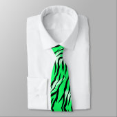Grünes Tiger-Tierhaut-Musterdesign  Krawatte (Gebunden)
