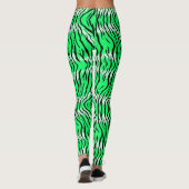 Grünes Tiger-Tierhaut-Musterdesign  Leggings (Rückseite)
