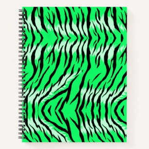 Grünes Tiger-Tierhaut-Musterdesign Notizblock