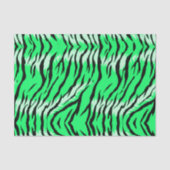 Grünes Tiger-Tierhaut-Musterdesign Seidenpapier (Vorderseite)