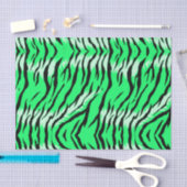 Grünes Tiger-Tierhaut-Musterdesign Seidenpapier (Handwerk)