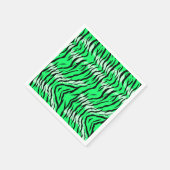 Grünes Tiger-Tierhaut-Musterdesign Serviette (Ecke)