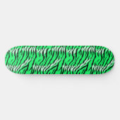 Grünes Tiger-Tierhaut-Musterdesign  Skateboard (Horizontal)
