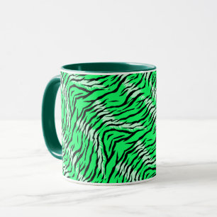 Grünes Tiger-Tierhaut-Musterdesign Tasse