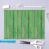 GRÜNES TISSUPAPIER JAPANISCHES WOODBLOCK PATTERN SEIDENPAPIER (Handwerk)