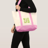Grünes Toile mit Monogramm-Taschen-Tasche Tragetasche (Vorderseite (Produkt))