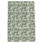 Grünes Toile Snowy Landschaft Mittlere Geschenktüte (Rückseite)