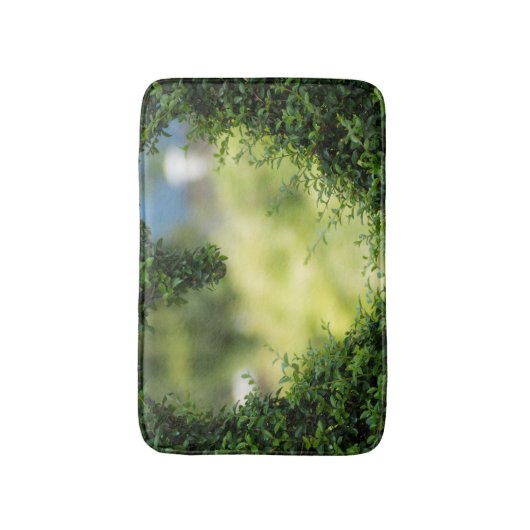 Grünes Topiary Heart Badematte (Vorderseite Vertikal)