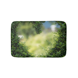 Grünes Topiary Heart Badematte