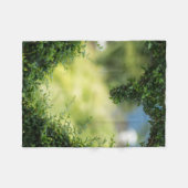 Grünes Topiary Heart Fleecedecke (Vorderseite (Horizontal))