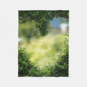 Grünes Topiary Heart Fleecedecke (Vorderseite)