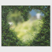 Grünes Topiary Heart Geschenkpapier (Flach)