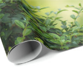 Grünes Topiary Heart Geschenkpapier (Rolleneckpunkt)