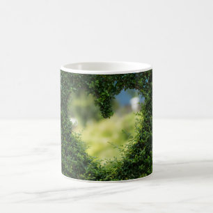 Grünes Topiary Heart Kaffeetasse