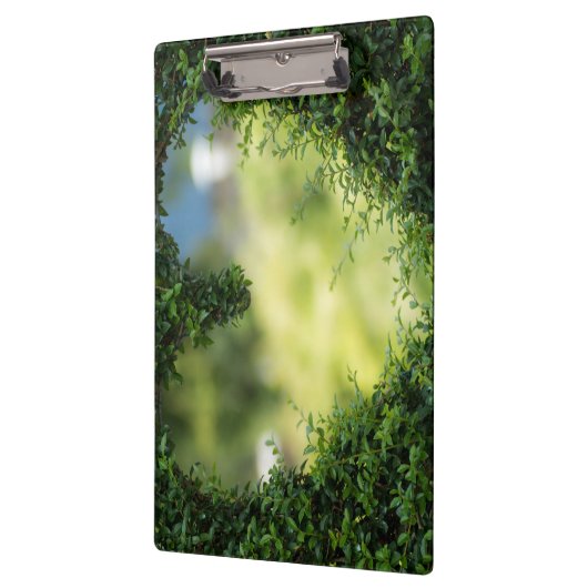 Grünes Topiary Heart Klemmbrett (Links)