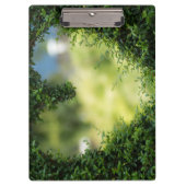 Grünes Topiary Heart Klemmbrett (Vorderseite)