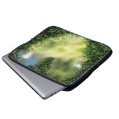 Grünes Topiary Heart Laptopschutzhülle (Vorne Knopf)