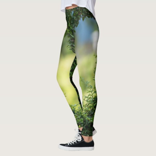 Grünes Topiary Heart Leggings (Links)