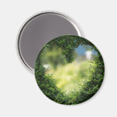 Grünes Topiary Heart Magnet (Vorderseite/Rückseite)