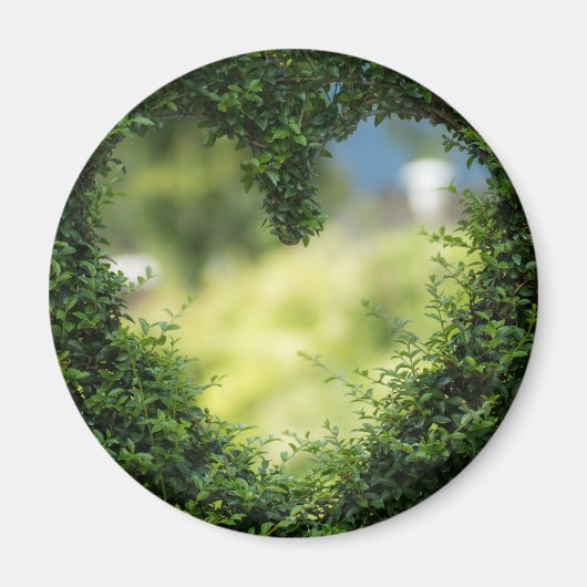 Grünes Topiary Heart Magnet (Vorne)