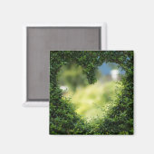 Grünes Topiary Heart Magnet (Vorderseite/Rückseite)
