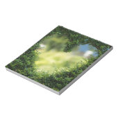 Grünes Topiary Heart Notizblock (Rotiert)