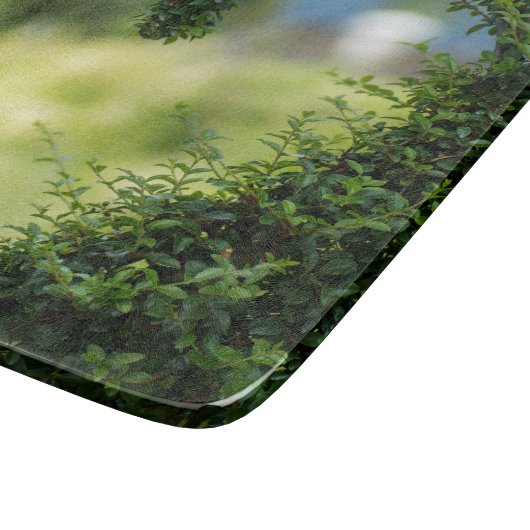 Grünes Topiary Heart Schneidebrett (Ecke)