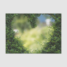 Grünes Topiary Heart Seidenpapier