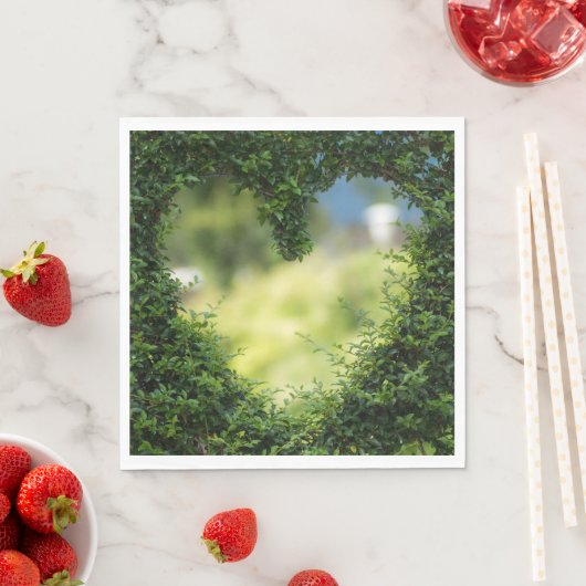 Grünes Topiary Heart Serviette (Beispiel)