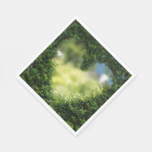 Grünes Topiary Heart Serviette (Ecke)