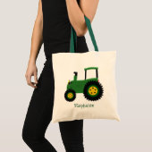 Grünes Traktordesign Tragetasche (Vorderseite (Produkt))