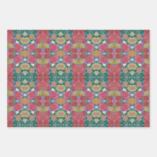 Grünes Traumpapier Geschenkpapier Set (Vorderseite 3)