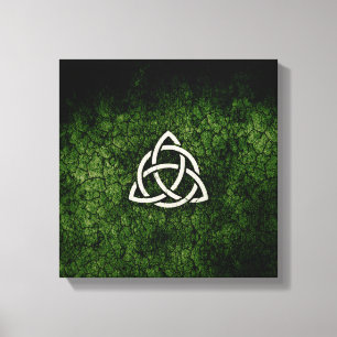 Grünes Triquetra Leinwanddruck